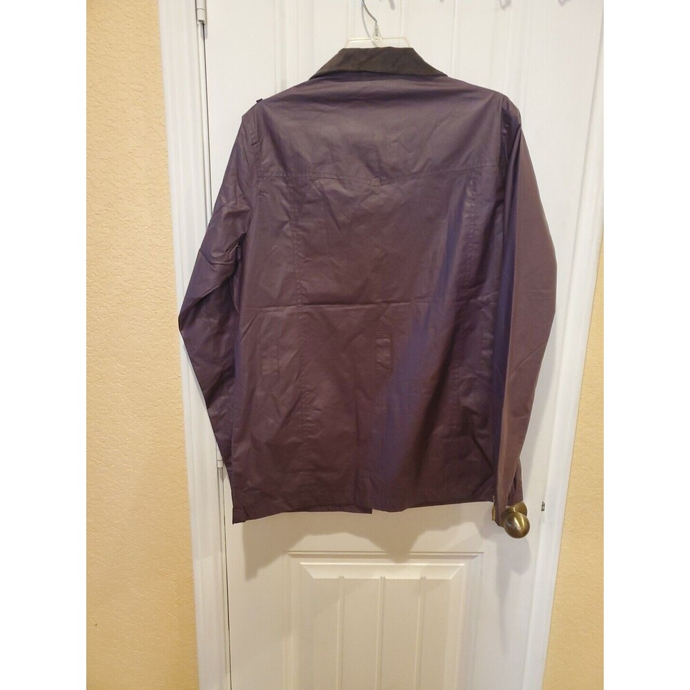 Barbour International Purple Waterproof Breathable Belted Jacket sz S - Picture 16 of 16